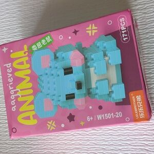 🩵2/$10🩵LELEBROTHER Blue Mini Building Blocks Mouse Toy - 171PCS